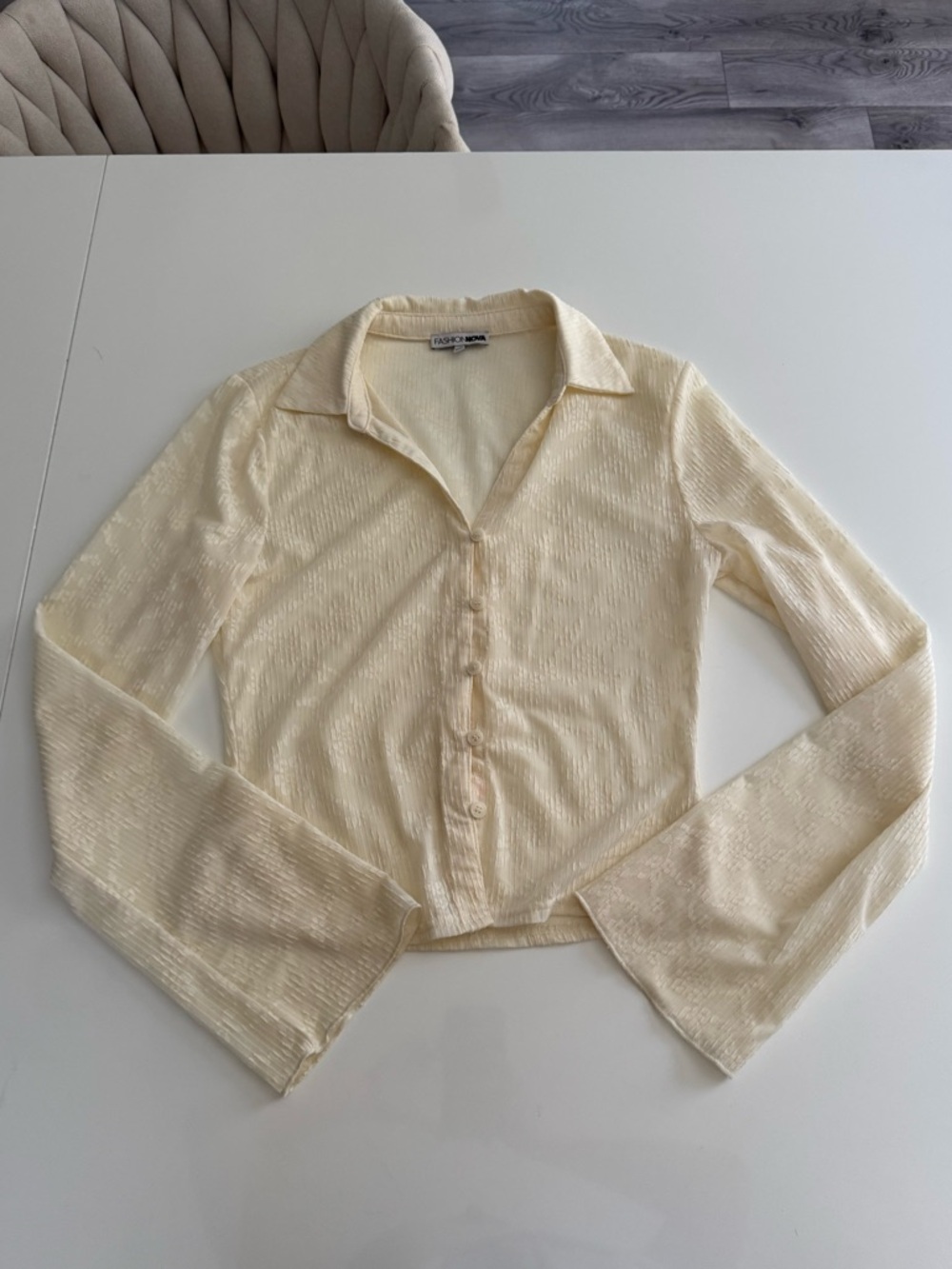 Lace Button Up Top - Picture 4 of 12